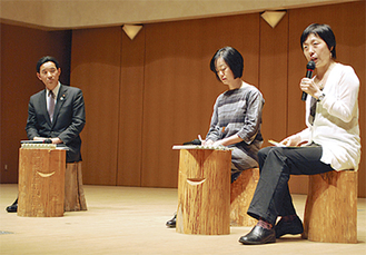 左から山崎さん、北原さん、鎌仲さん