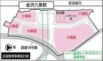 進む八景の区画整理