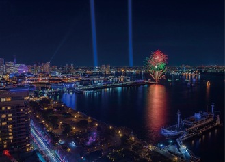 横浜観光の定番となっている花火