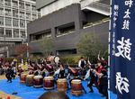 横浜中学・高校生徒による和太鼓の演奏