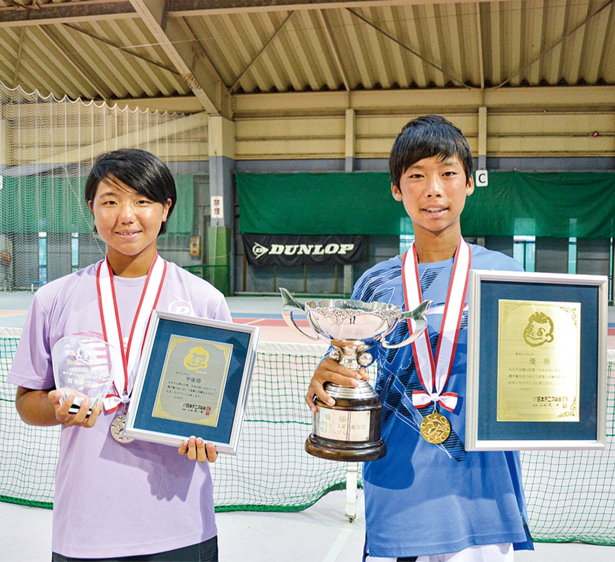 根岸テニスガーデン 中島さん（根岸小）が日本一 赤羽さん（宮谷小）は