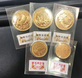 国内金貨は額面２倍以上