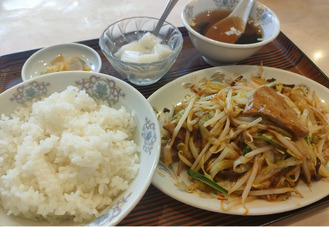 レバと野菜の炒め定食