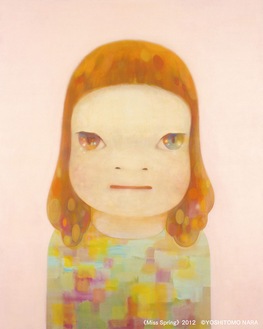 奈良美智《春少女》 2012年アクリル絵具、カンヴァス　227.0 × 182.0cm　横浜美術館蔵　©YoshitomoNara