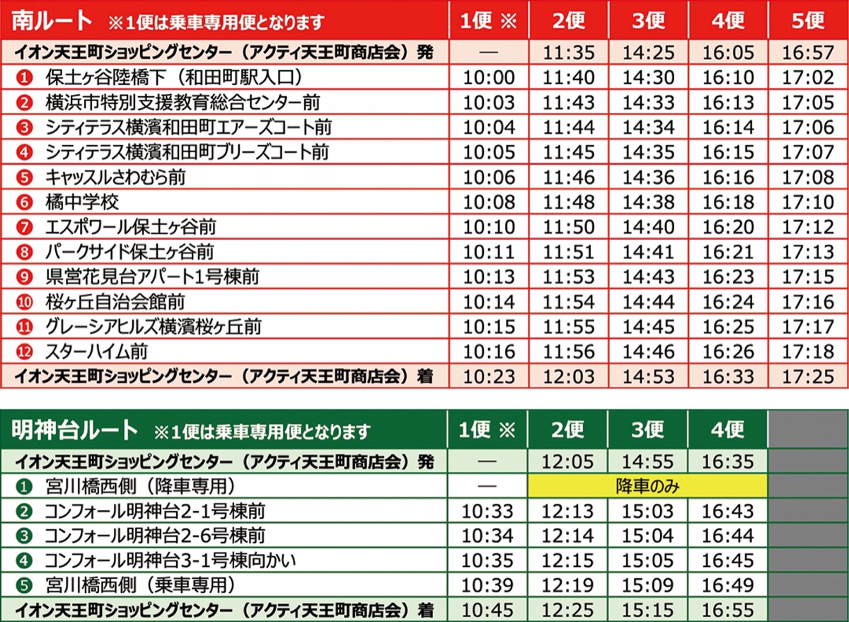 イオン 安い 天王 町 バス