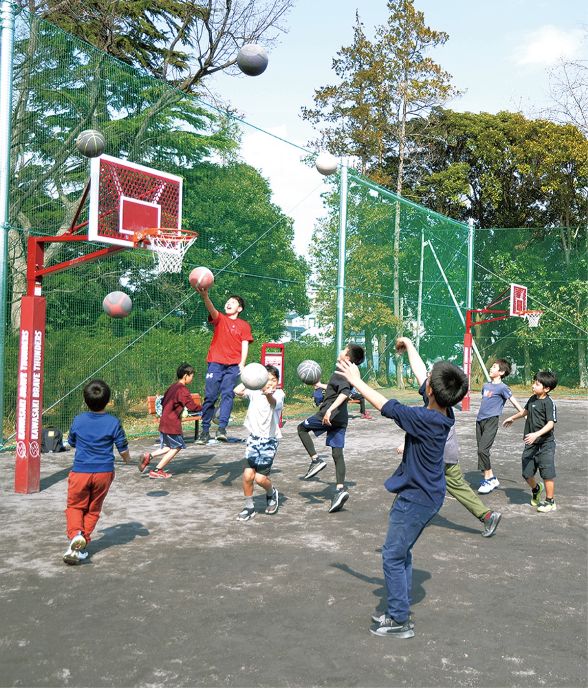 バスケットゴール 鷺沼公園で常設化 市の整備が完了 | 宮前区 | タウンニュース