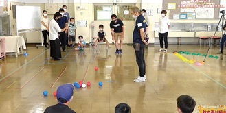 盛り上がりを見せたボッチャ大会