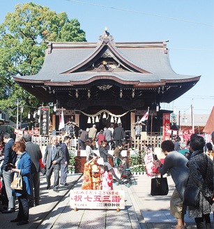 安産や子育ての溝口神社で七五三詣