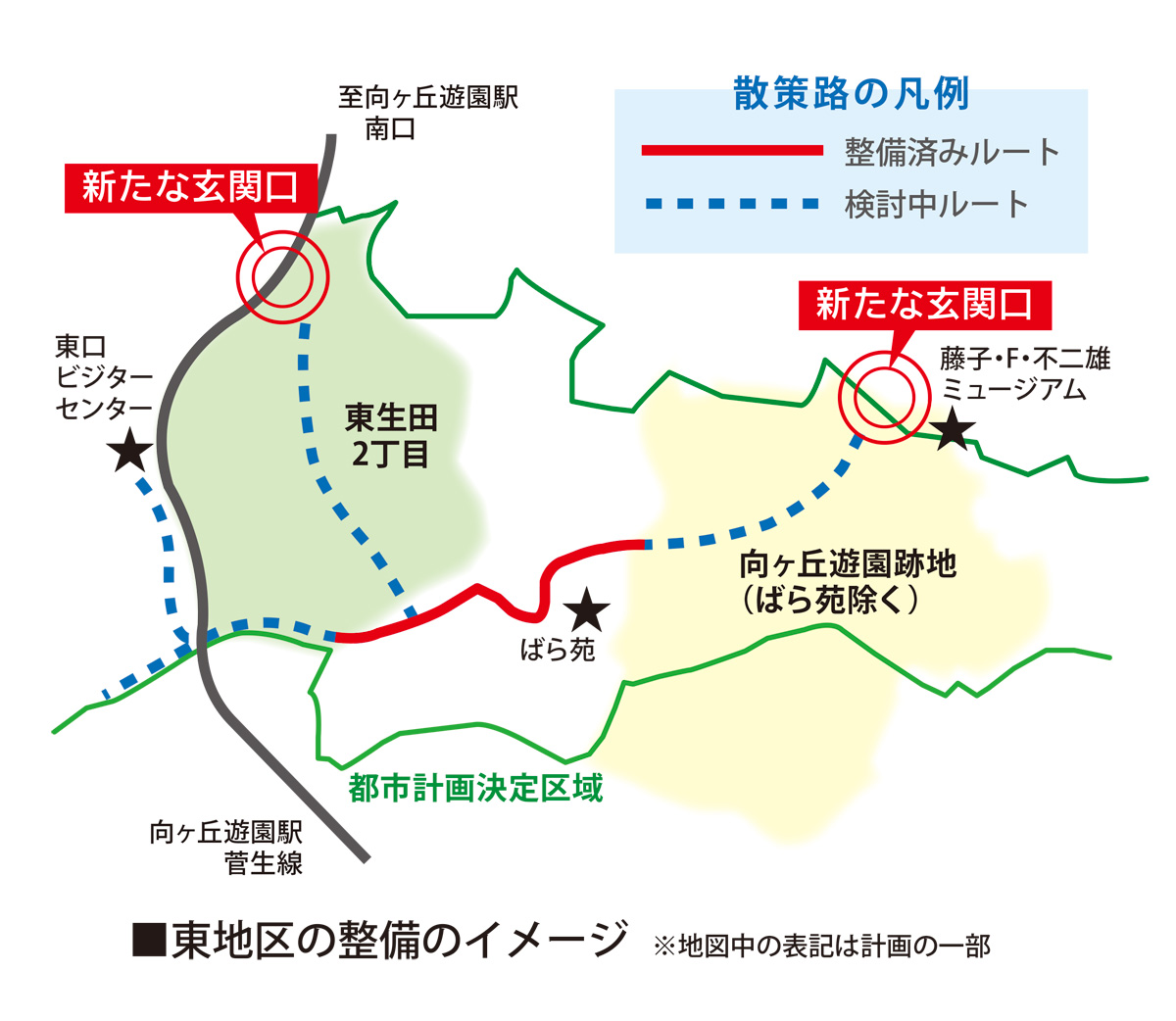 生田緑地整備方針 東地区に新たな玄関口 回遊路つなぎ 資源活用へ 多摩区 タウンニュース