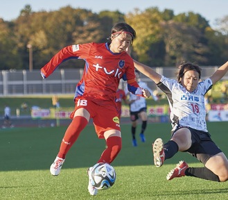 突破力に期待できる榊原選手＝ノジマステラ神奈川相模原提供