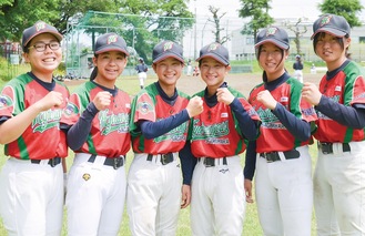 （左から）行田佐和子さん、三浦莉菜さん、樹山優葉さん、樹山優莉さん、平本心愛さん、佐藤栞さん