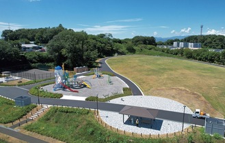 忠生スポーツ公園（池の辺地区）の完成予定図（市提供）