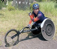 車いすマラソンでパリパラへ