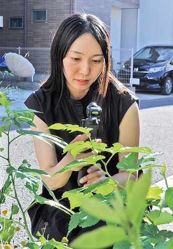 カメラで撮影する伊東さん