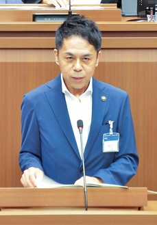 所信表明する橘川市長