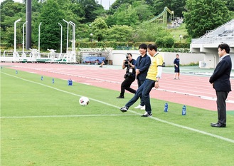 濱田社長によるキックインセレモニー