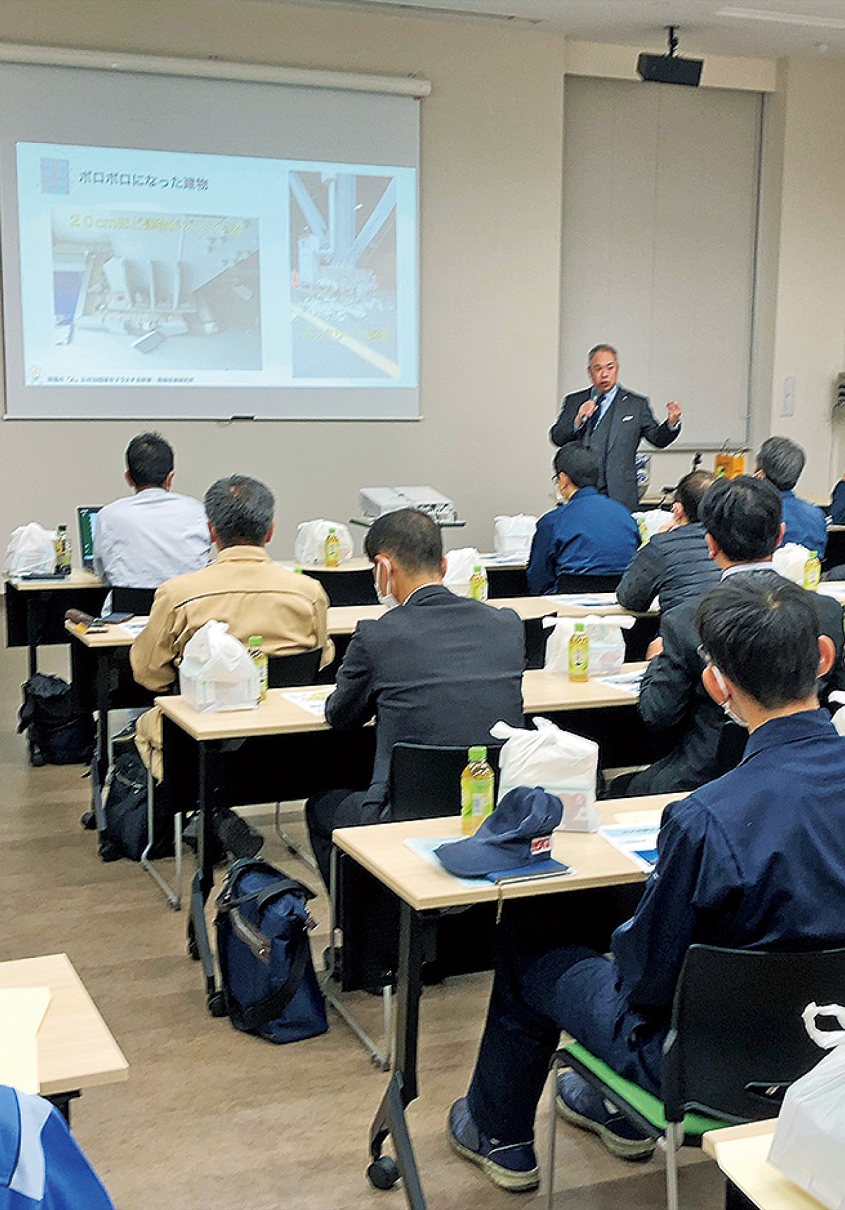 企業向けに防災訓練