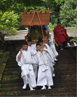 勇壮なお下りの様子（昨年）