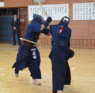 白熱した試合が繰り広げられた剣道演武