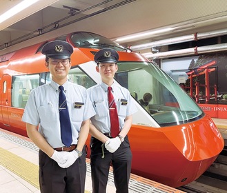 ＡＯｉスクール発起人で運転士の鷲田さん（左）と別所さん