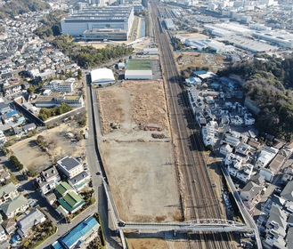新駅の設置が予定されているJR東海道線の建設地（市提供）