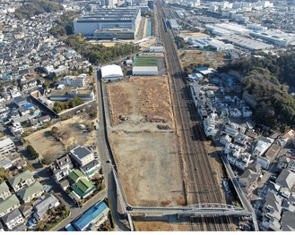村岡新駅（仮称）の建設予定地（市提供）