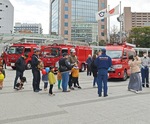 消防車両の展示