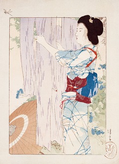 『梅雨晴』(『文藝俱樂部』木版口絵) １９０４（明治37）年　同館蔵