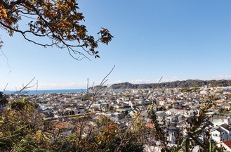 安国論寺（市内大町）から見渡す鎌倉の風景