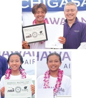 写真左上から時計回りに、豊田さん、坂口日本支社長、武藤さん、石川さん