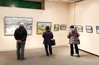 展示室で13日から16日まで開催された大島泰毅写生画展