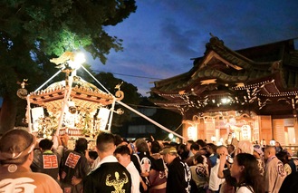 宮入りした神輿（提供 田村八坂神社）