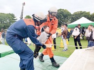 防災・消防体験を合同で