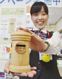 間伐ヒノキの貯金箱誕生