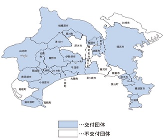 2023年度の神奈川県内市町村交付団体・不交付団体