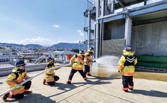 西地区を管轄する、第６分団の訓練